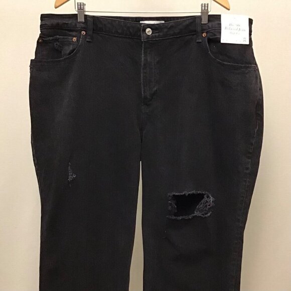 Abercrombie 20L (35L) New 90s Relaxed High Rise Curve Love Women’s Jeans Black - Picture 3 of 10